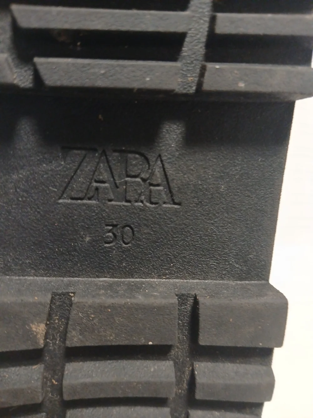 Zara Black Chunky Platform Kids Boots with Silver Zipper